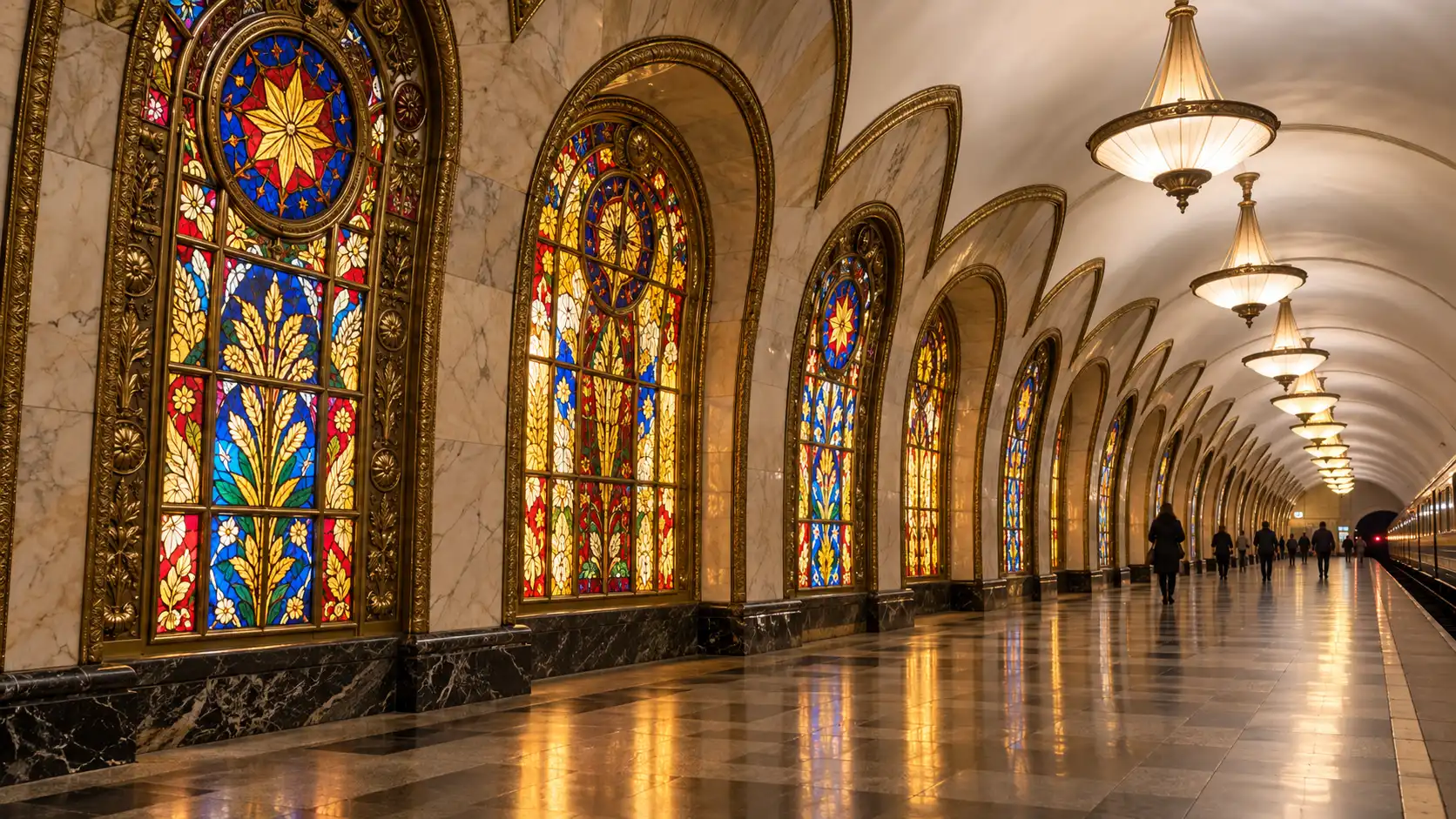Novoslobodskaya Metro Station: Stained Glass Panels and Visit Tips