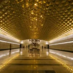 Aviamotornaya Metro Station: Golden Ceiling, Icarus and Transfers