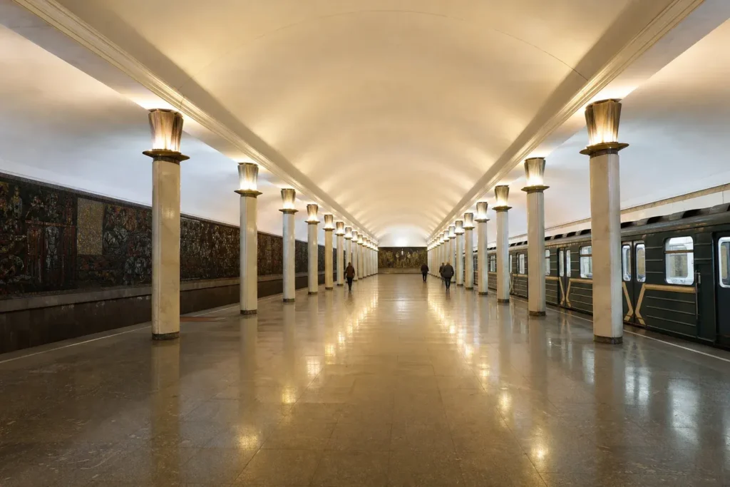 Avtozavodskaya Metro Station: 1943 Wartime Mosaics on Line 2
