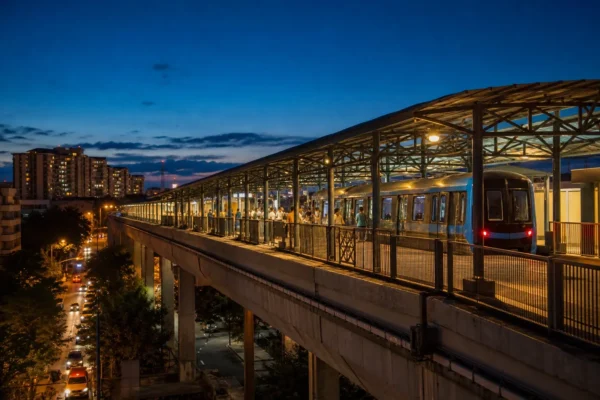 Buniniskaya Alleya Metro Station: Elevated End of Line 12
