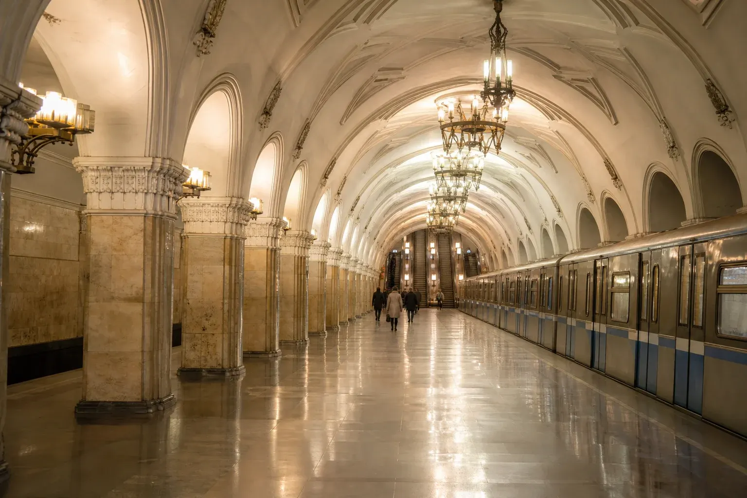 Chekhovskaya Metro Station: Deepest of the Pushkin Square Junction