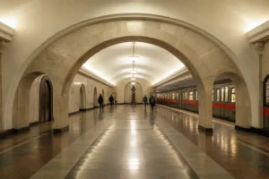 Chistye Prudy Metro Station: 1935 Art Deco Pavilion and Three Lines