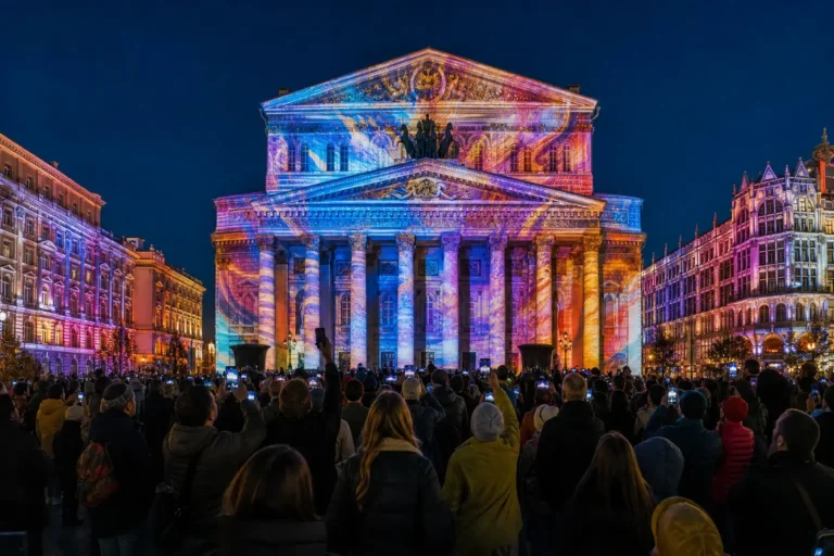 Circle of Light Festival in Moscow: Projection Mapping and Fireworks
