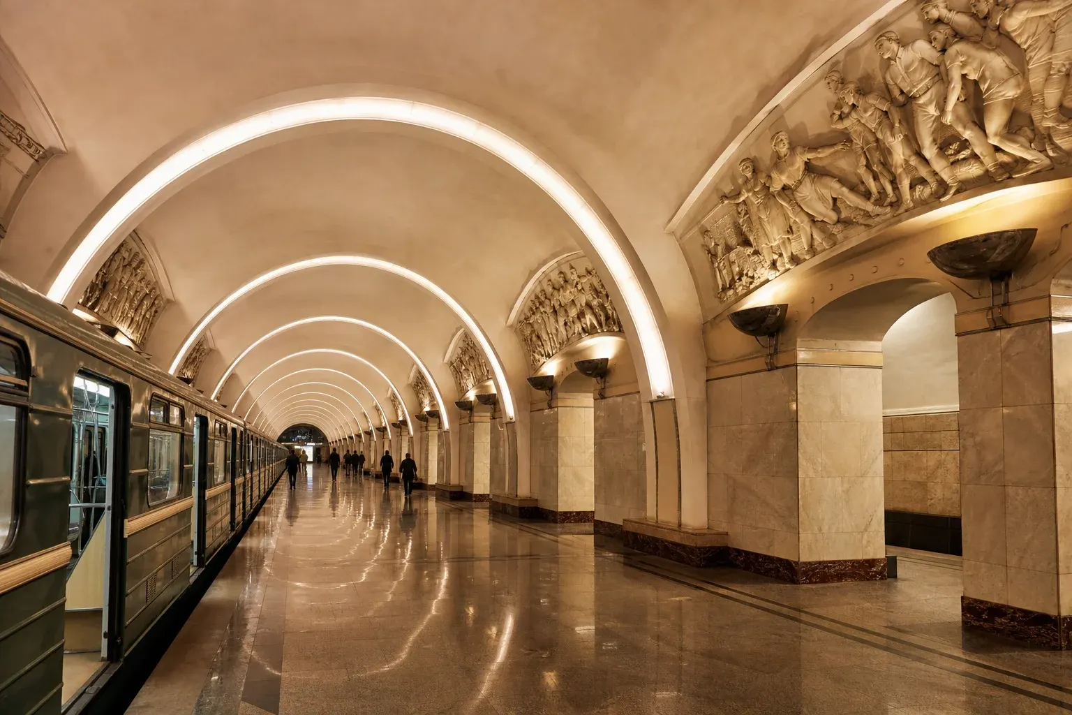 Dinamo Metro Station: 1938 Sport-Themed Deep Station on Line 2