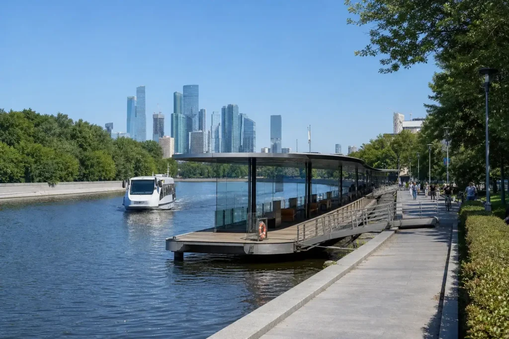 Fili Park River Pier: Electric Boats to Kievsky, Metro and Park