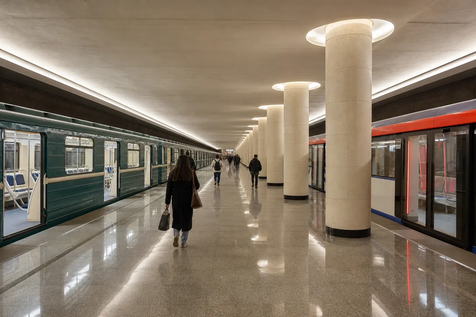 Kashirskaya Metro Station: Cross-Platform Link to the Big Circle Line