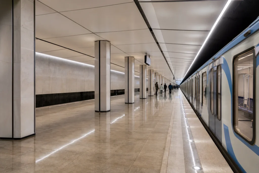 Klenovy Bulvar Metro Station: Big Circle Stop on Klenovy Boulevard