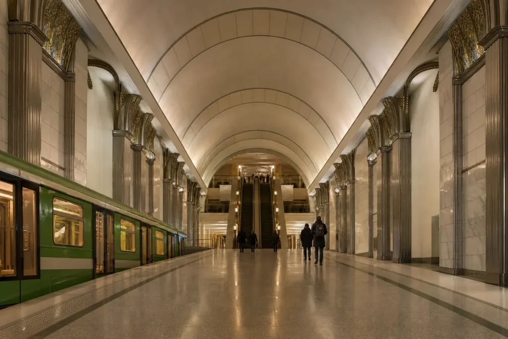 Krestyanskaya Zastava Metro Station: Peasant Labor Theme and Transfer