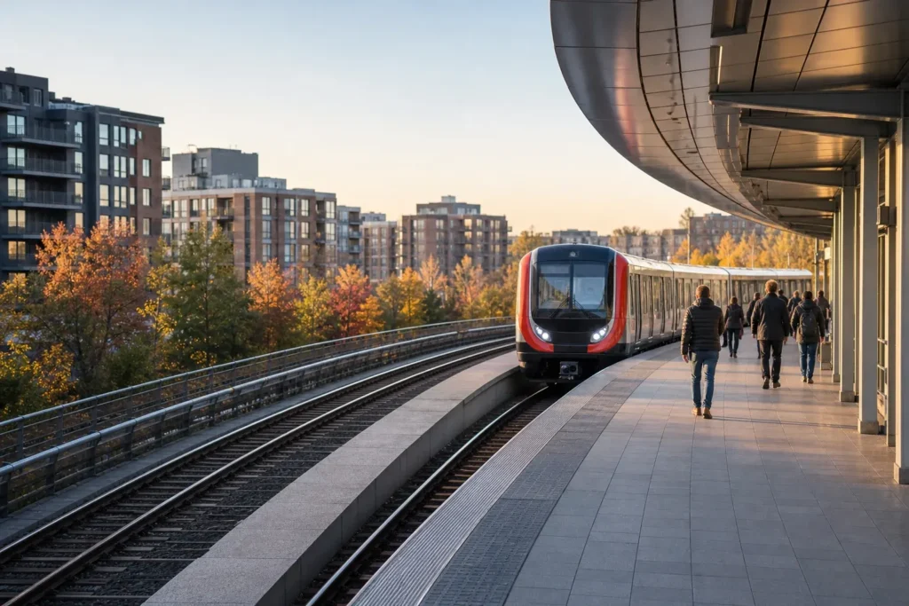 Krymskaya MCC Station: Circle Stop with Troitskaya Line Transfer