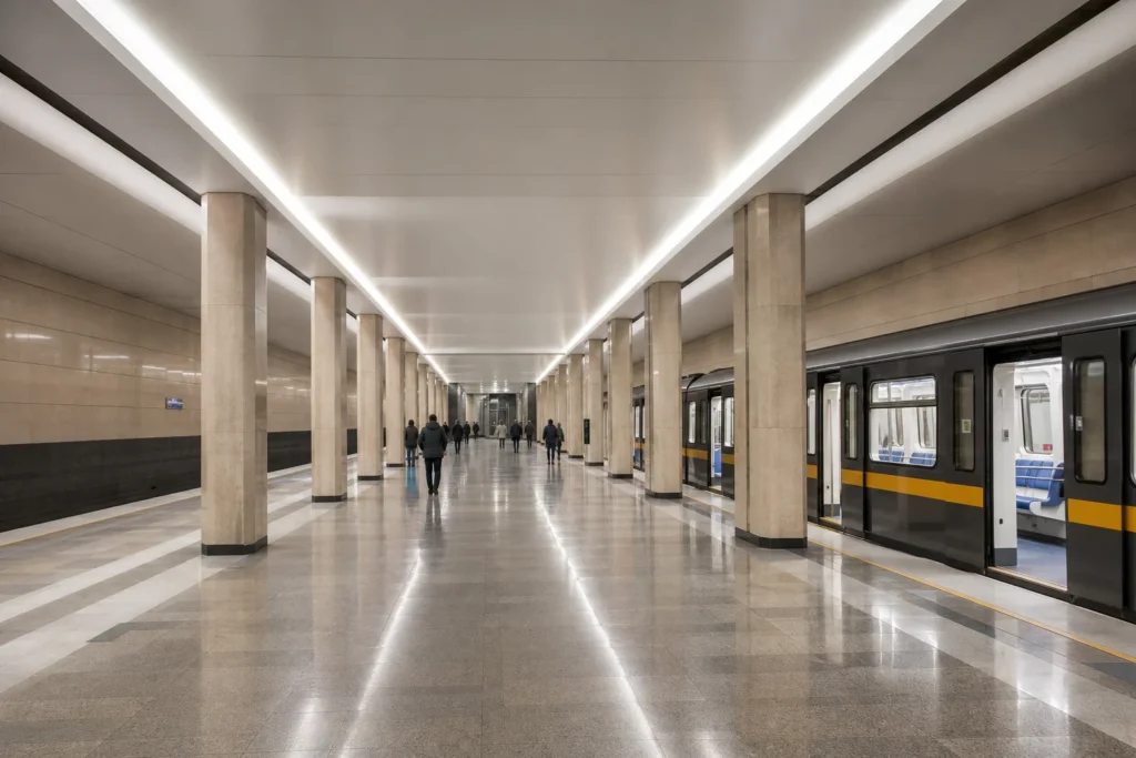 Minskaya Metro Station: Line 8 Stop Before Park Pobedy