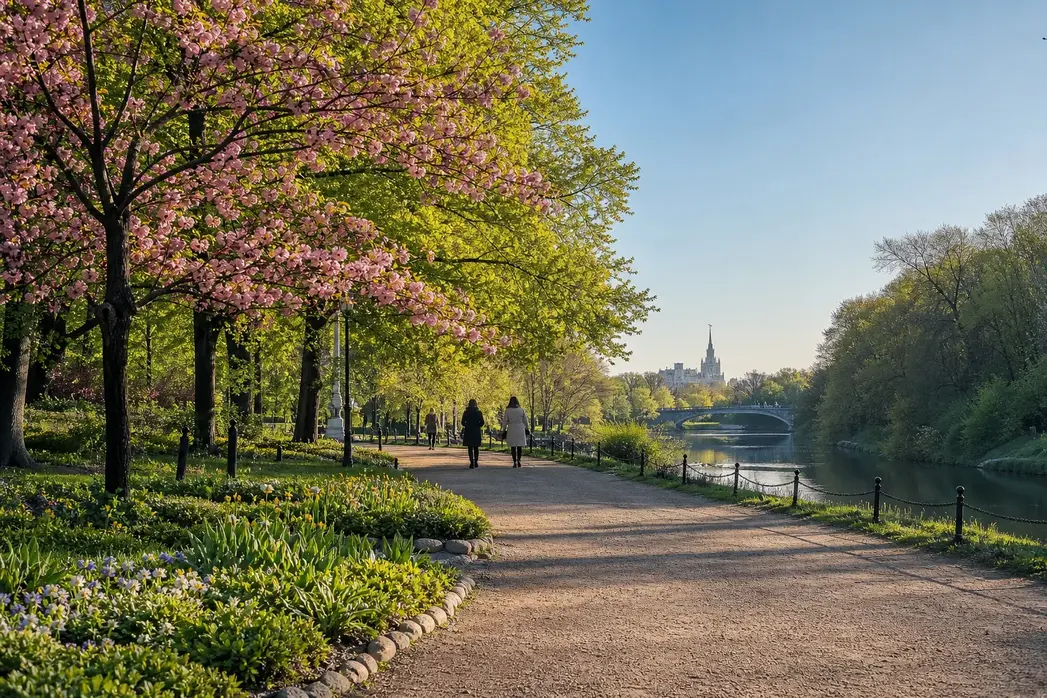 Moscow in Spring: Gardens and Riverside Walks Itinerary: One-Day Route