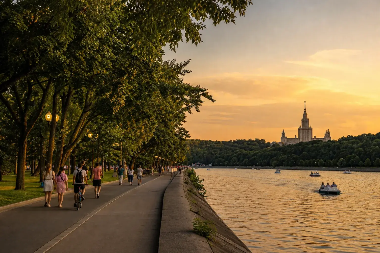Moscow in Summer: One-Day Outdoor Itinerary: Parks, River and Sunset