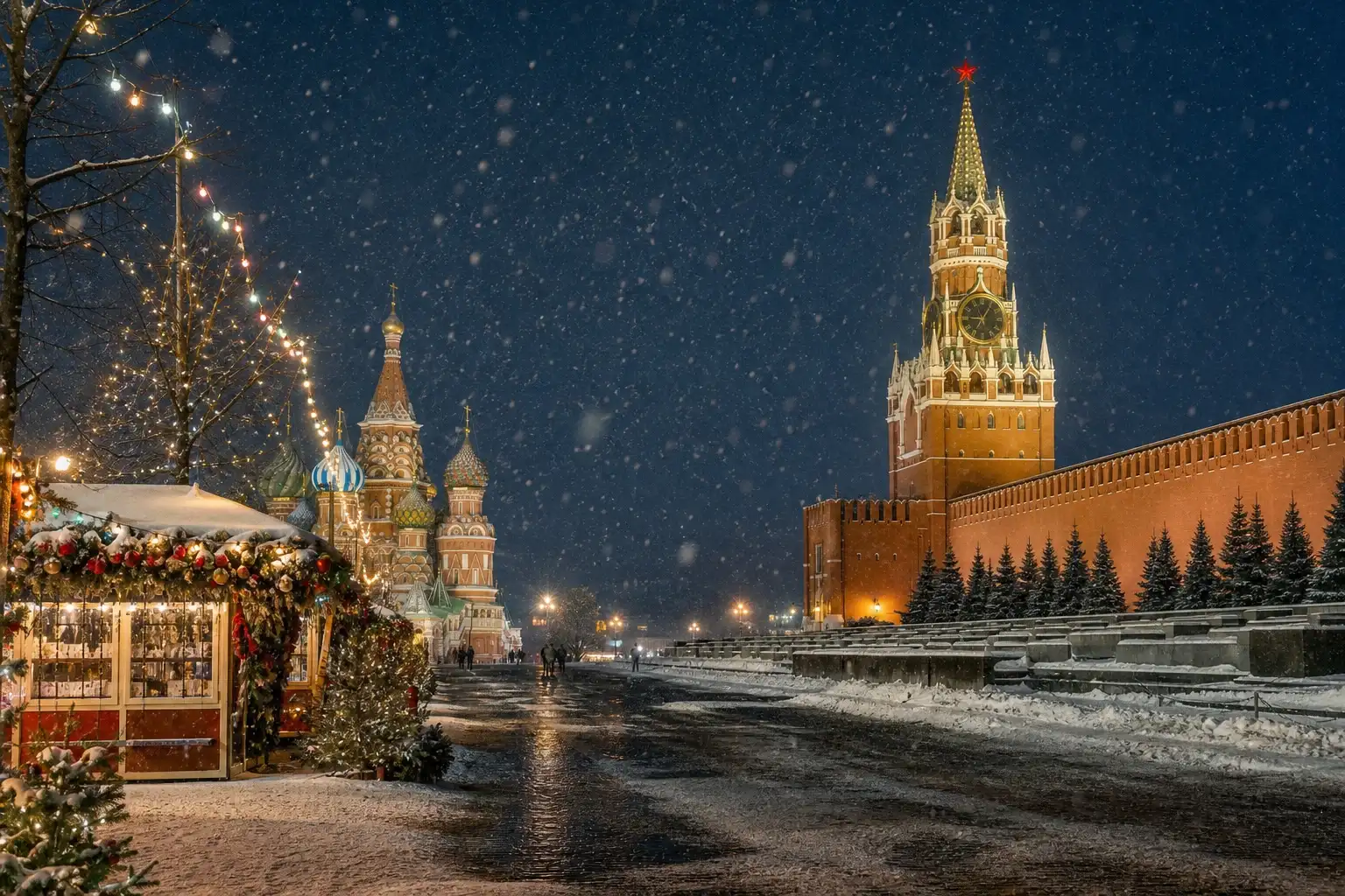 New Year in Moscow: Red Square, Kremlin Chimes and Holidays