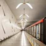 Olkhovaya Metro Station: Tree-Themed Line 1 Stop on Kaluzhskoye Shosse
