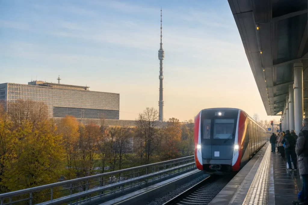 Ostankino MCD Station: D3 Stop Near the Ostankino TV Center