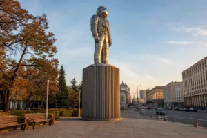 Ploshchad Gagarina MCC Station: Gagarin Monument and Metro Transfer