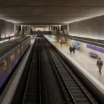 Polezhaevskaya Metro Station: Three-Track Stop with Big Circle Link