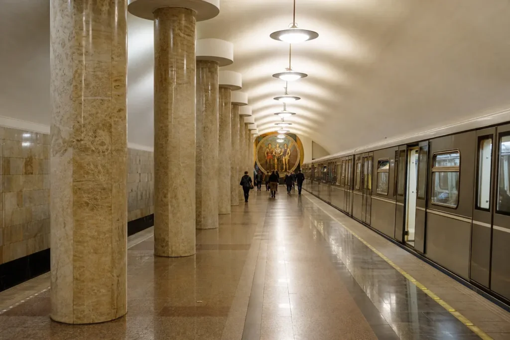 Polyanka Metro Station: The Late-Soviet Sculpture Stop on Line 9
