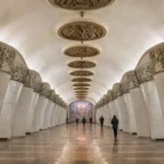 Prospekt Mira Metro Station: White Marble, Smalt Mosaic and Transfers