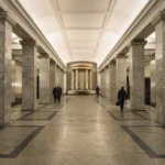 Rimskaya Metro Station: Roman Fountain, She-Wolf Medallions and Lines