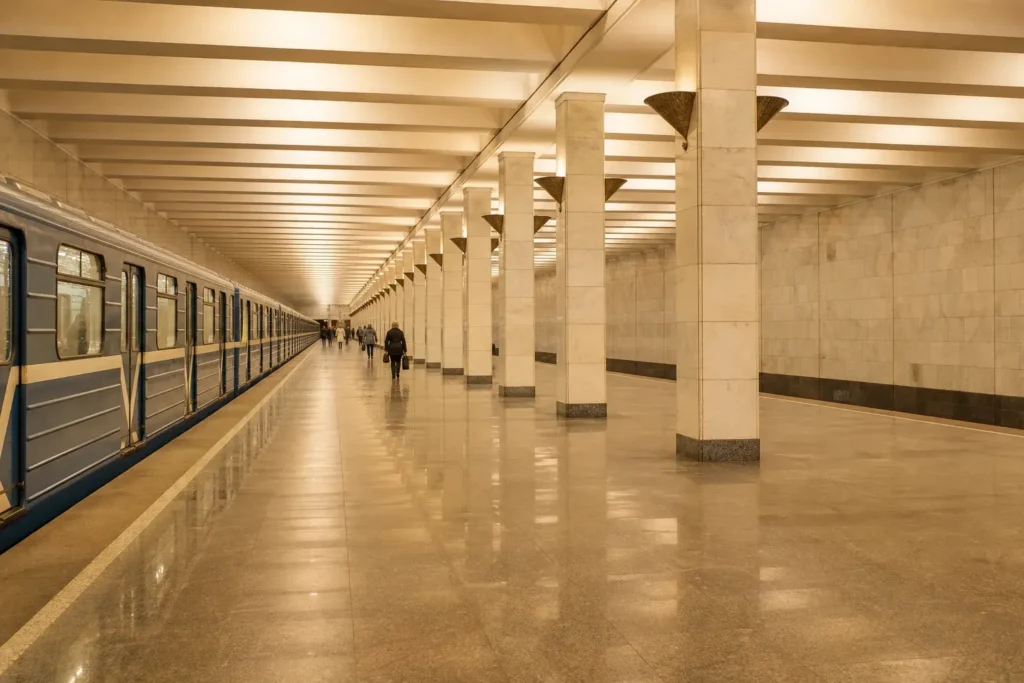 Smolenskaya Metro Station: Deep 1953 Station and Its Twin on Line 4