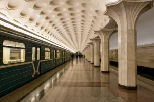 Sokol Metro Station: 1938 Terminus with Coffered Vault and Marble