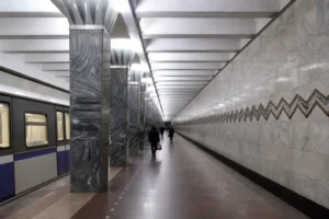 Tushinskaya Metro Station: Zigzag Friezes and Rail Transfer