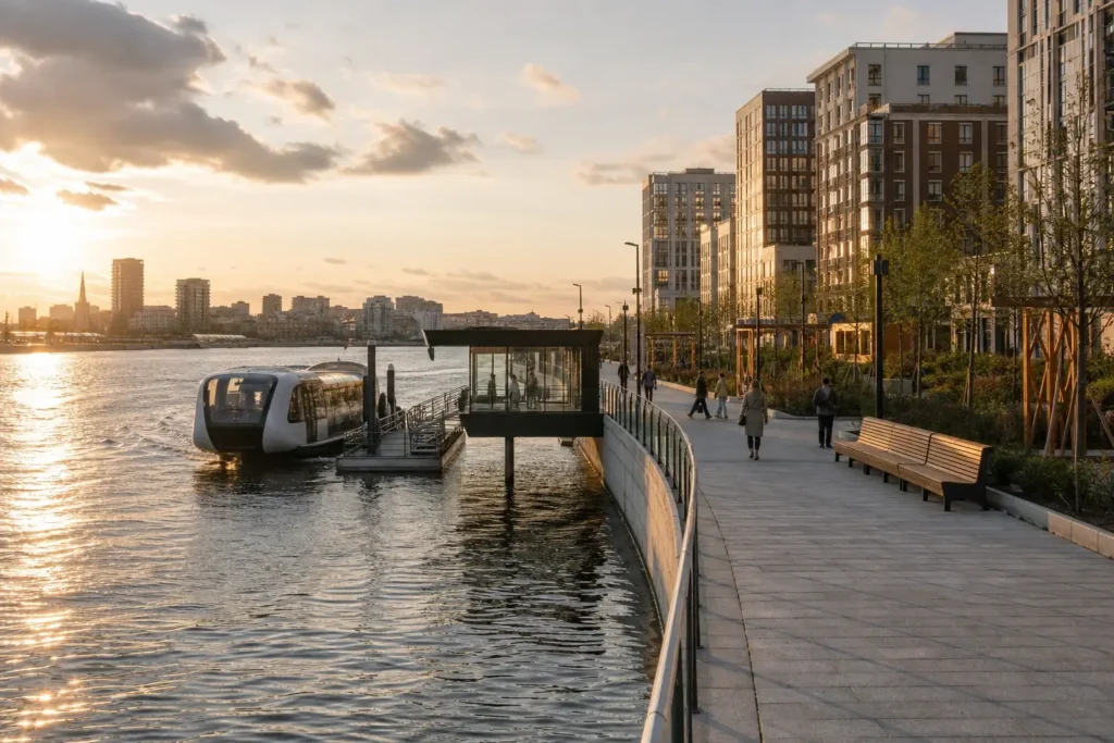 ZIL River Pier: Electric Boats, MCC Access and Routes 2 and 3