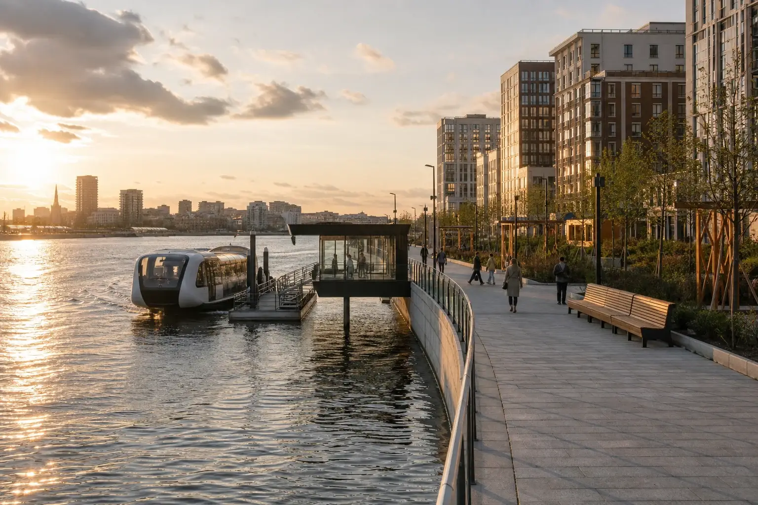 ZIL River Pier: Electric Boats, MCC Access and Routes 2 and 3